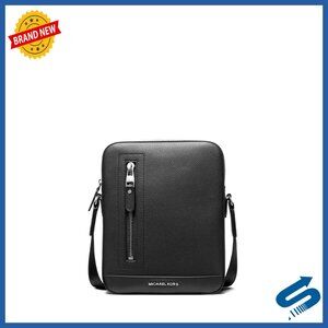 Pebbled Leather Crossbody Bag, Compact Travel Flight Bag, Shoulder Bag